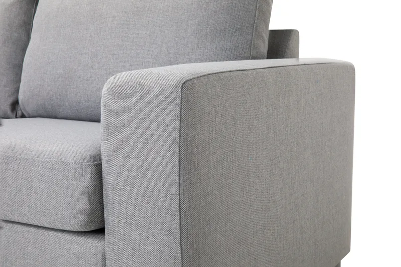 Crazy 3-sits Vänstervänd L-formad Schäslongsoffa i Tyg - Grå - Möbler - Vardagsrum - Soffor - Divansoffa & schäslong