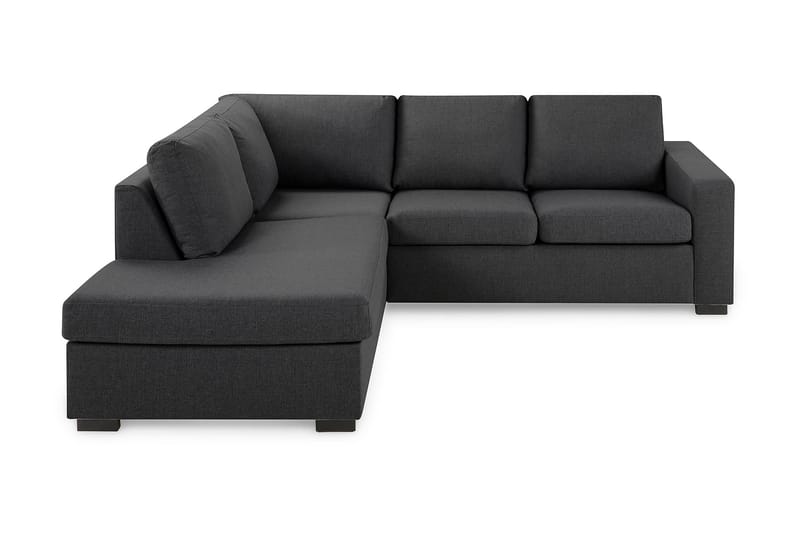 Crazy 3-sits Vänstervänd L-formad Schäslongsoffa i Tyg - Mörkgrå - Möbler - Vardagsrum - Soffor - Divansoffa & schäslong