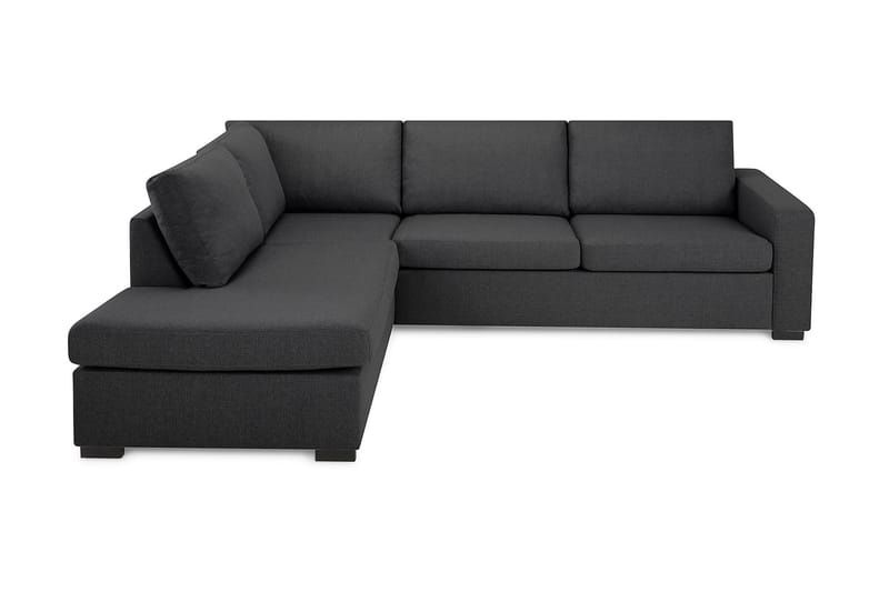 Crazy 3-sits Vänstervänd L-formad Schäslongsoffa i Tyg - Mörkgrå - Möbler - Vardagsrum - Soffor - Divansoffa & schäslong