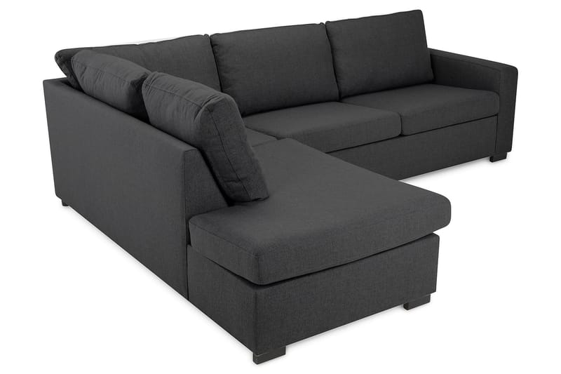 Crazy 3-sits Vänstervänd L-formad Schäslongsoffa i Tyg - Mörkgrå - Möbler - Vardagsrum - Soffor - Divansoffa & schäslong