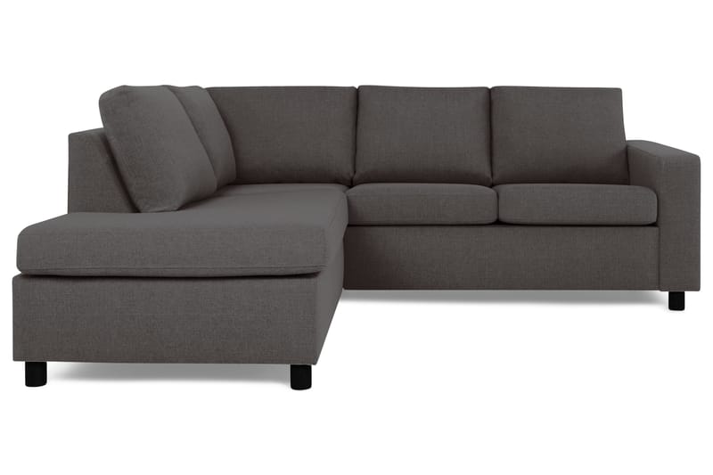 Crazy 3-sits Vänstervänd L-formad Schäslongsoffa i Tyg - Mörkgrå - Möbler - Vardagsrum - Soffor - Divansoffa & schäslong