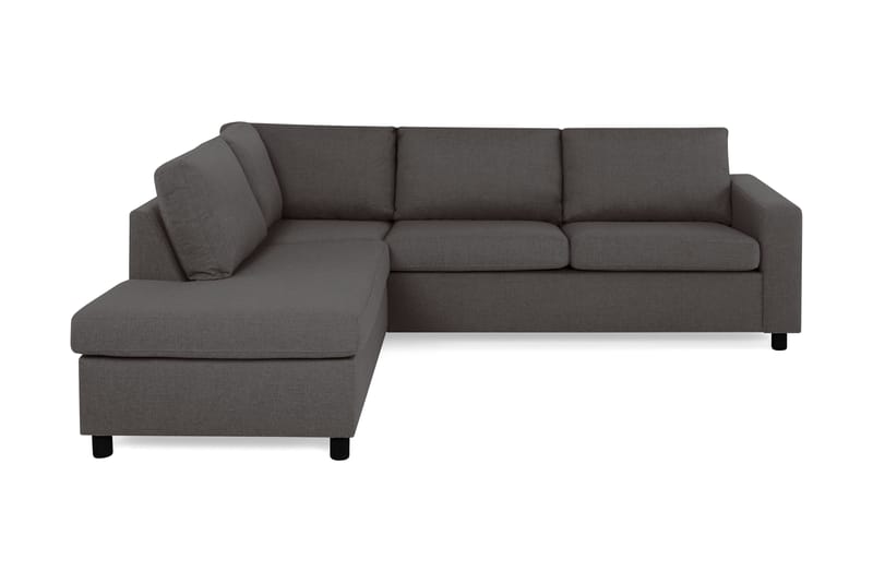 Crazy 3-sits Vänstervänd L-formad Schäslongsoffa i Tyg - Mörkgrå - Möbler - Vardagsrum - Soffor - Divansoffa & schäslong