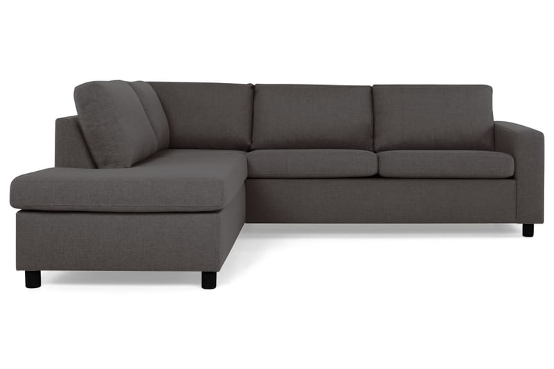 Crazy 3-sits Vänstervänd L-formad Schäslongsoffa i Tyg - Mörkgrå - Möbler - Vardagsrum - Soffor - Divansoffa & schäslong