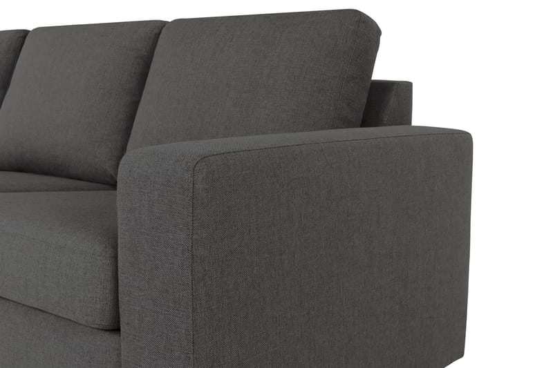 Crazy 3-sits Vänstervänd L-formad Schäslongsoffa i Tyg - Mörkgrå - Möbler - Vardagsrum - Soffor - Divansoffa & schäslong