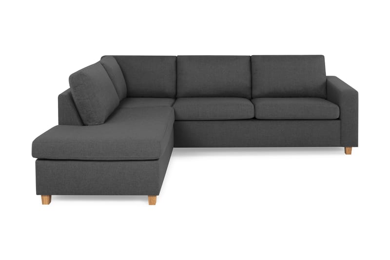 Crazy 3-sits Vänstervänd L-formad Schäslongsoffa i Tyg - Mörkgrå - Möbler - Vardagsrum - Soffor - Divansoffa & schäslong