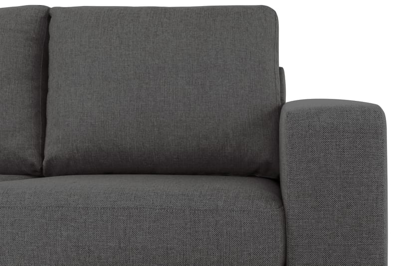 Crazy 3-sits Vänstervänd L-formad Schäslongsoffa i Tyg - Mörkgrå - Möbler - Vardagsrum - Soffor - Divansoffa & schäslong
