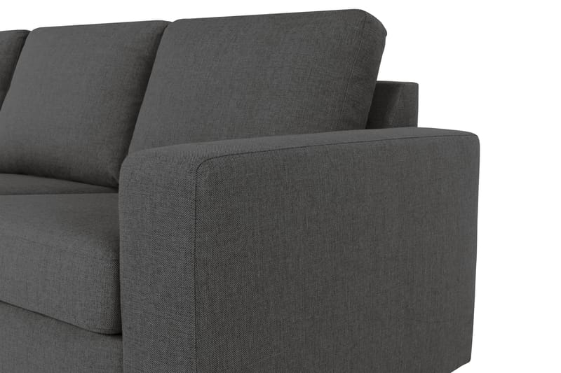 Crazy 3-sits Vänstervänd L-formad Schäslongsoffa i Tyg - Mörkgrå - Möbler - Vardagsrum - Soffor - Divansoffa & schäslong