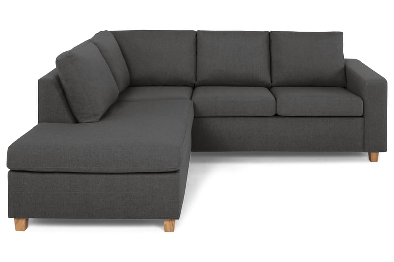 Crazy 3-sits Vänstervänd L-formad Schäslongsoffa i Tyg - Mörkgrå - Möbler - Vardagsrum - Soffor - Divansoffa & schäslong
