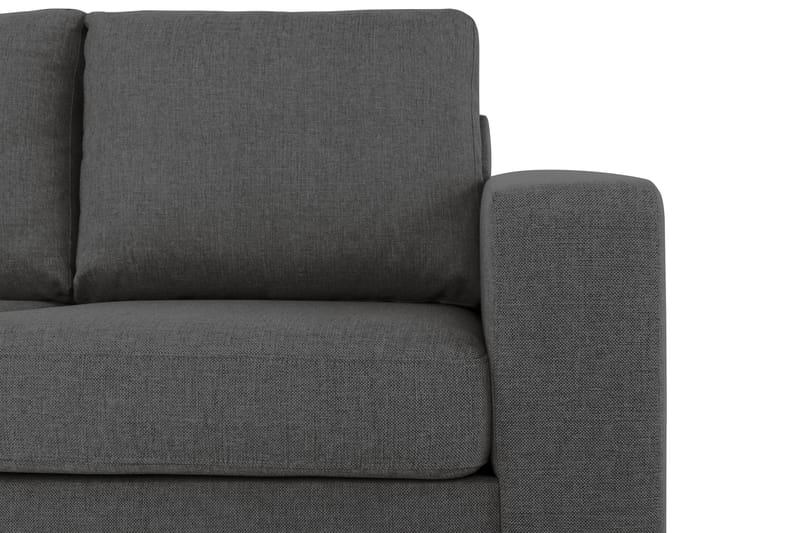 Crazy 3-sits Vänstervänd L-formad Schäslongsoffa i Tyg - Mörkgrå - Möbler - Vardagsrum - Soffor - Divansoffa & schäslong
