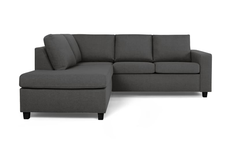 Crazy 3-sits Vänstervänd L-formad Schäslongsoffa i Tyg - Mörkgrå - Möbler - Vardagsrum - Soffor - Divansoffa & schäslong