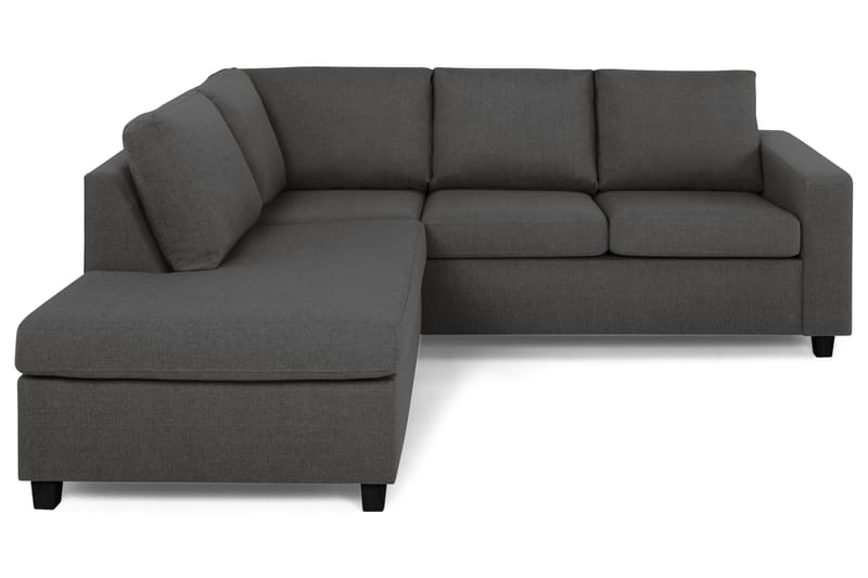 Crazy 3-sits Vänstervänd L-formad Schäslongsoffa i Tyg - Mörkgrå - Möbler - Vardagsrum - Soffor - Divansoffa & schäslong
