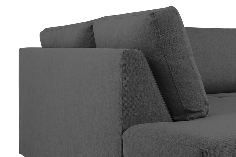 Crazy 3-sits Vänstervänd L-formad Schäslongsoffa i Tyg - Mörkgrå - Möbler - Vardagsrum - Soffor - Divansoffa & schäslong