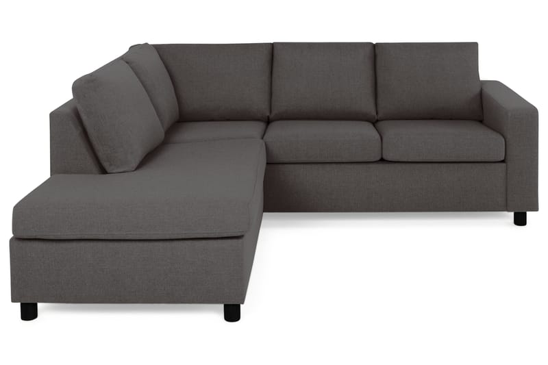 Crazy 3-sits Vänstervänd L-formad Schäslongsoffa i Tyg - Mörkgrå - Möbler - Vardagsrum - Soffor - Divansoffa & schäslong