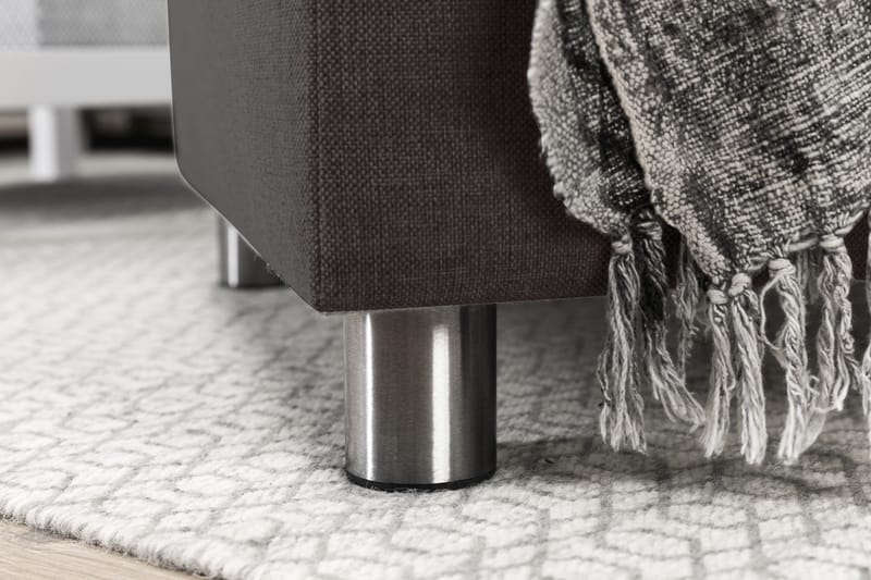 Crazy 3-sits Vänstervänd L-formad Schäslongsoffa i Tyg - Mörkgrå - Möbler - Vardagsrum - Soffor - Divansoffa & schäslong