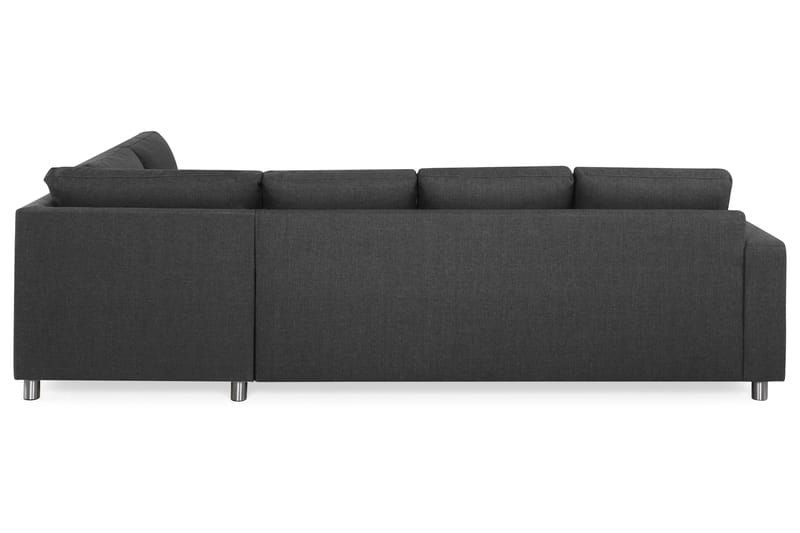 Crazy 4-sits Högervänd L-formad Schäslongsoffa i Tyg - Antracit - Möbler - Vardagsrum - Soffor - Divansoffa & schäslong