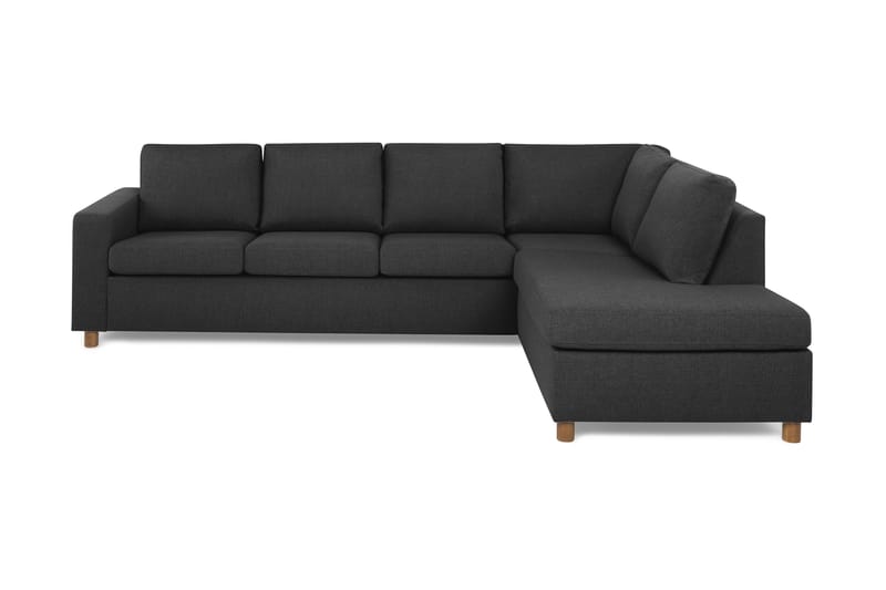 Crazy 4-sits Högervänd L-formad Schäslongsoffa i Tyg - Antracit - Möbler - Vardagsrum - Soffor - Divansoffa & schäslong
