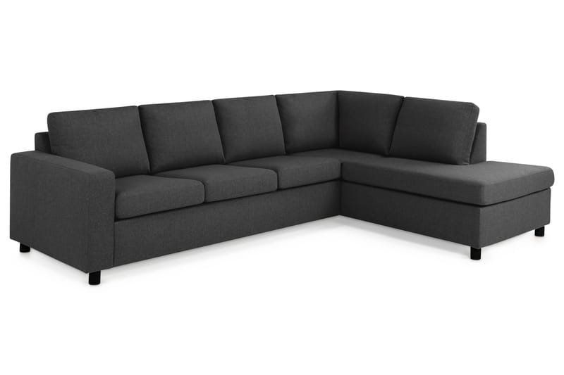 Crazy 4-sits Högervänd L-formad Schäslongsoffa i Tyg - Antracit - Möbler - Vardagsrum - Soffor - Divansoffa & schäslong