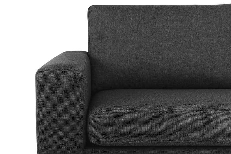 Crazy 4-sits Högervänd L-formad Schäslongsoffa i Tyg - Antracit - Möbler - Vardagsrum - Soffor - Divansoffa & schäslong