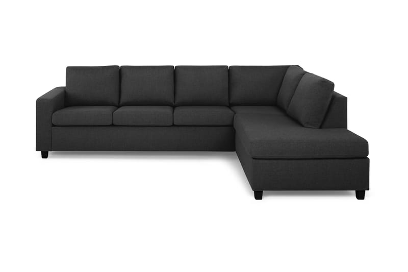 Crazy 4-sits Högervänd L-formad Schäslongsoffa i Tyg - Antracit - Möbler - Vardagsrum - Soffor - Divansoffa & schäslong