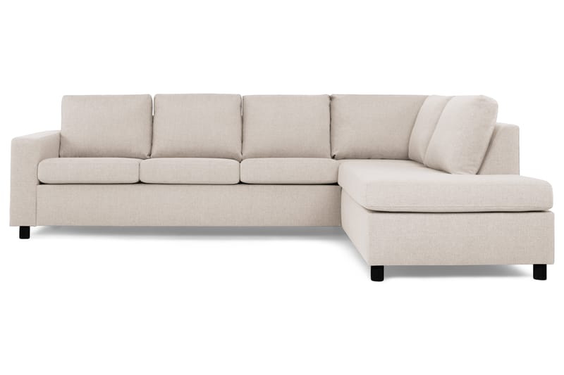 Crazy 4-sits Högervänd L-formad Schäslongsoffa i Tyg - Beige - Möbler - Vardagsrum - Soffor - Divansoffa & schäslong