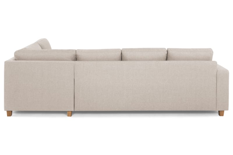 Crazy 4-sits Högervänd L-formad Schäslongsoffa i Tyg - Beige - Möbler - Vardagsrum - Soffor - Divansoffa & schäslong