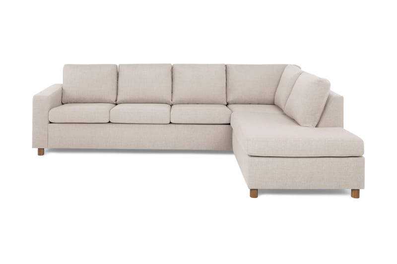 Crazy 4-sits Högervänd L-formad Schäslongsoffa i Tyg - Beige - Möbler - Vardagsrum - Soffor - Divansoffa & schäslong