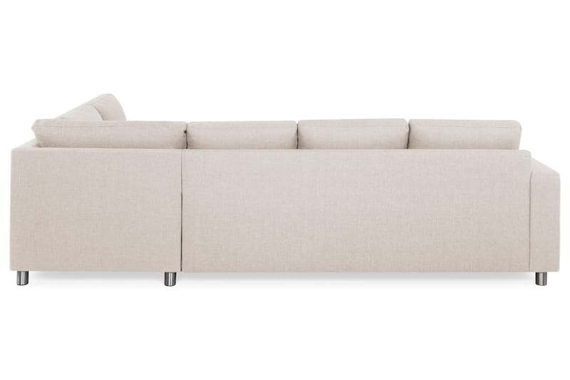 Crazy 4-sits Högervänd L-formad Schäslongsoffa i Tyg - Beige - Möbler - Vardagsrum - Soffor - Divansoffa & schäslong
