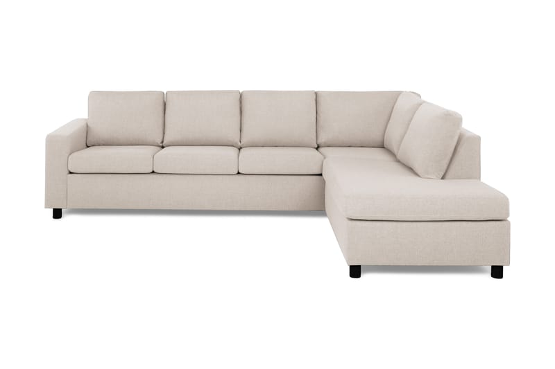 Crazy 4-sits Högervänd L-formad Schäslongsoffa i Tyg - Beige - Möbler - Vardagsrum - Soffor - Divansoffa & schäslong