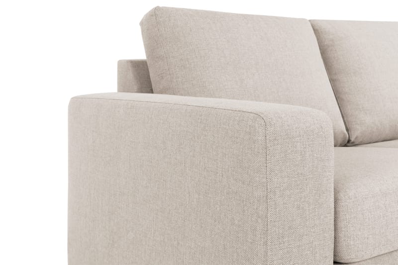 Crazy 4-sits Högervänd L-formad Schäslongsoffa i Tyg - Beige - Möbler - Vardagsrum - Soffor - Divansoffa & schäslong