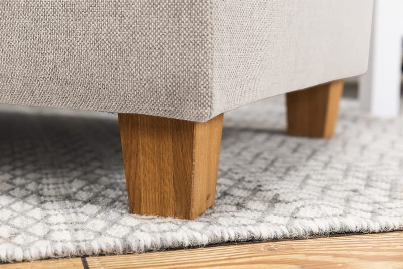 Crazy 4-sits Högervänd L-formad Schäslongsoffa i Tyg - Beige - Möbler - Vardagsrum - Soffor - Divansoffa & schäslong