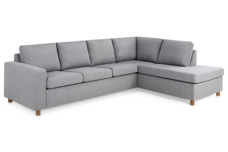 Crazy 4-sits Högervänd L-formad Schäslongsoffa i Tyg - Grå - Möbler - Vardagsrum - Soffor - Divansoffa & schäslong