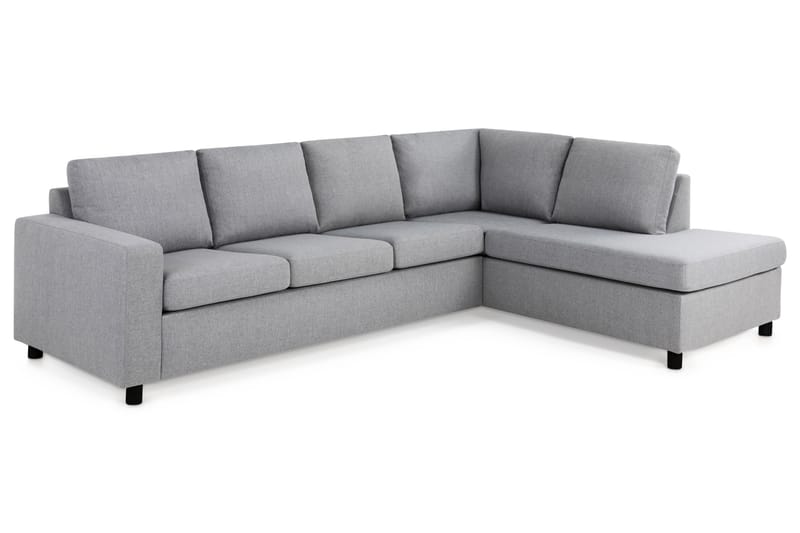 Crazy 4-sits Högervänd L-formad Schäslongsoffa i Tyg - Grå - Möbler - Vardagsrum - Soffor - Divansoffa & schäslong