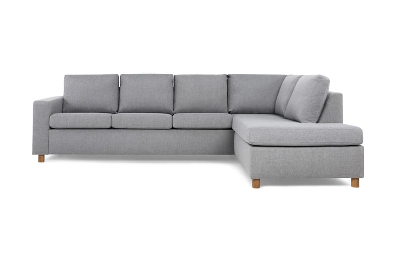 Crazy 4-sits Högervänd L-formad Schäslongsoffa i Tyg - Grå - Möbler - Vardagsrum - Soffor - Divansoffa & schäslong