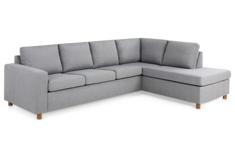 Crazy 4-sits Högervänd L-formad Schäslongsoffa i Tyg - Grå - Möbler - Vardagsrum - Soffor - Divansoffa & schäslong
