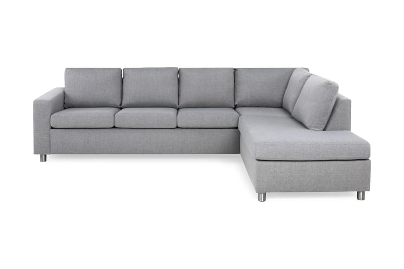 Crazy 4-sits Högervänd L-formad Schäslongsoffa i Tyg - Grå - Möbler - Vardagsrum - Soffor - Divansoffa & schäslong