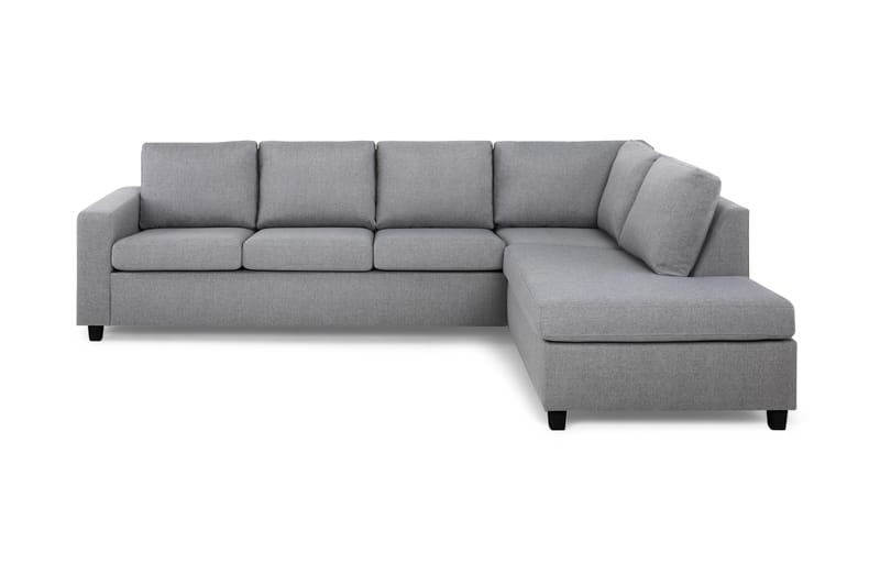 Crazy 4-sits Högervänd L-formad Schäslongsoffa i Tyg - Grå - Möbler - Vardagsrum - Soffor - Divansoffa & schäslong
