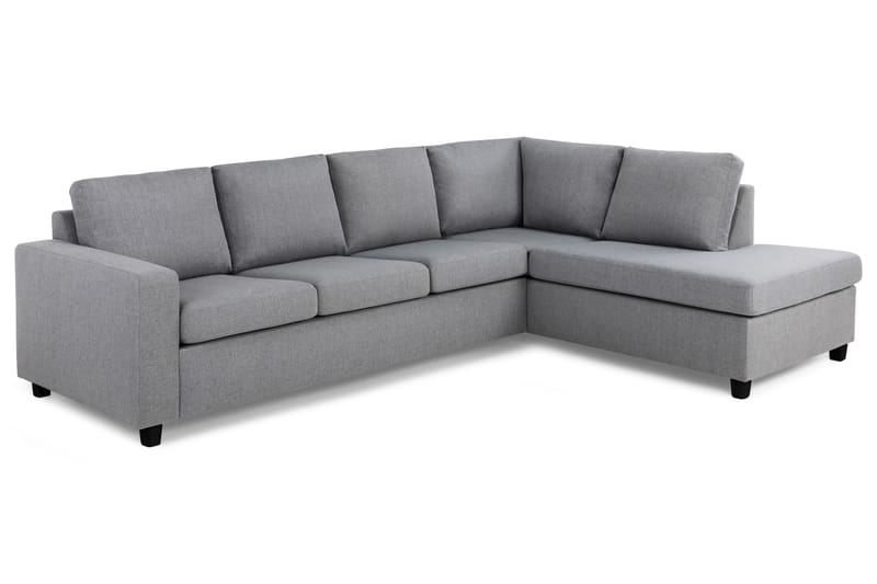 Crazy 4-sits Högervänd L-formad Schäslongsoffa i Tyg - Grå - Möbler - Vardagsrum - Soffor - Divansoffa & schäslong