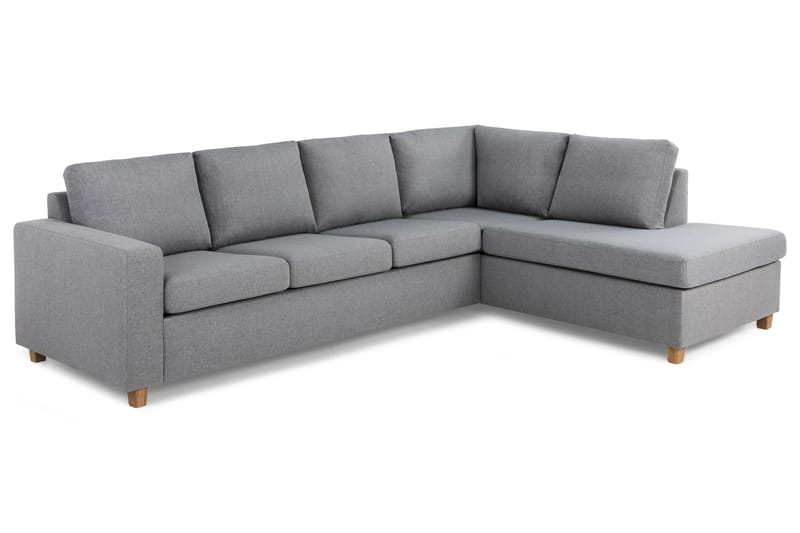 Crazy 4-sits Högervänd L-formad Schäslongsoffa i Tyg - Grå - Möbler - Vardagsrum - Soffor - Divansoffa & schäslong