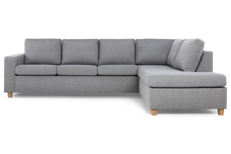 Crazy 4-sits Högervänd L-formad Schäslongsoffa i Tyg - Grå - Möbler - Vardagsrum - Soffor - Divansoffa & schäslong
