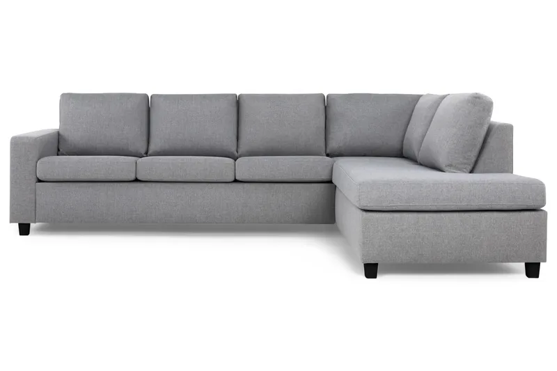 Crazy 4-sits Högervänd L-formad Schäslongsoffa i Tyg - Grå - Möbler - Vardagsrum - Soffor - Divansoffa & schäslong