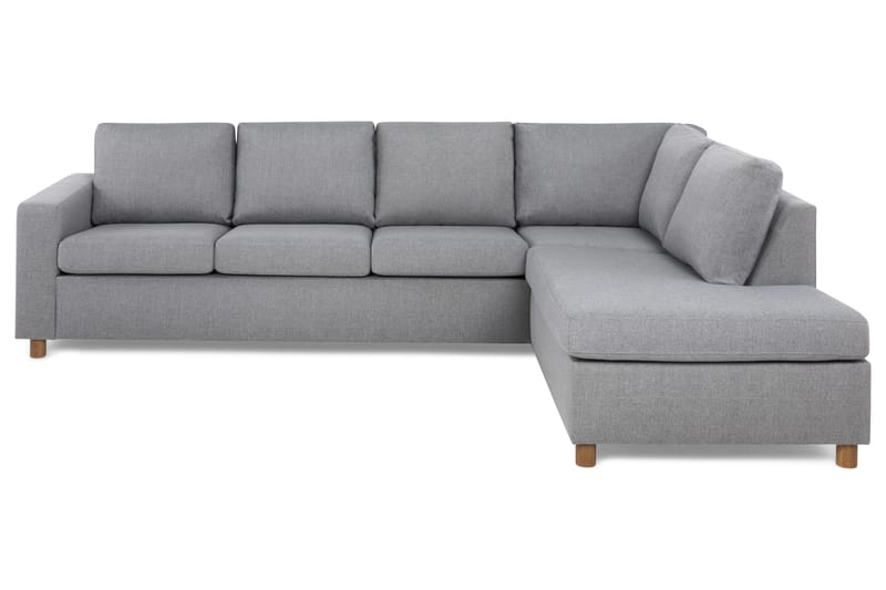 Crazy 4-sits Högervänd L-formad Schäslongsoffa i Tyg - Grå - Möbler - Vardagsrum - Soffor - Divansoffa & schäslong