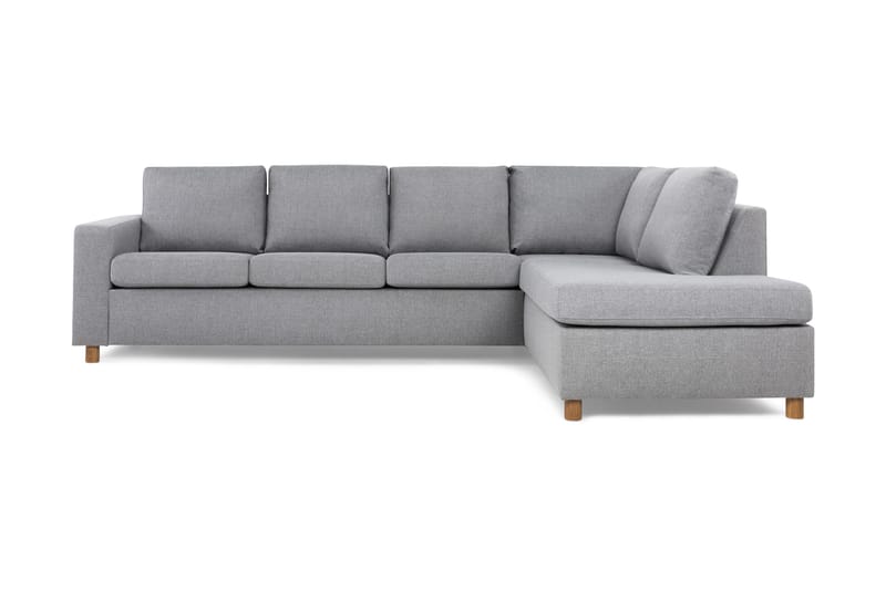 Crazy 4-sits Högervänd L-formad Schäslongsoffa i Tyg - Grå - Möbler - Vardagsrum - Soffor - Divansoffa & schäslong