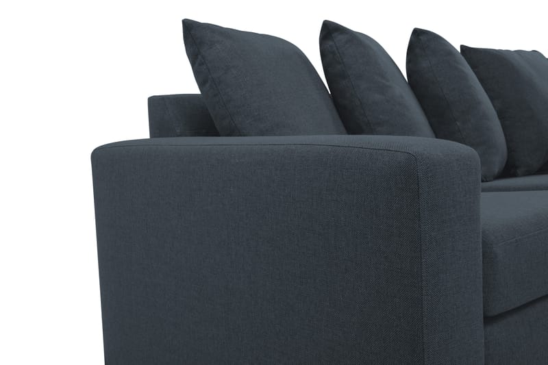 Crazy 4-sits Högervänd L-formad Schäslongsoffa i Tyg inkl Kuvertkuddar - Blå - Möbler - Vardagsrum - Soffor - Divansoffa & schäslong