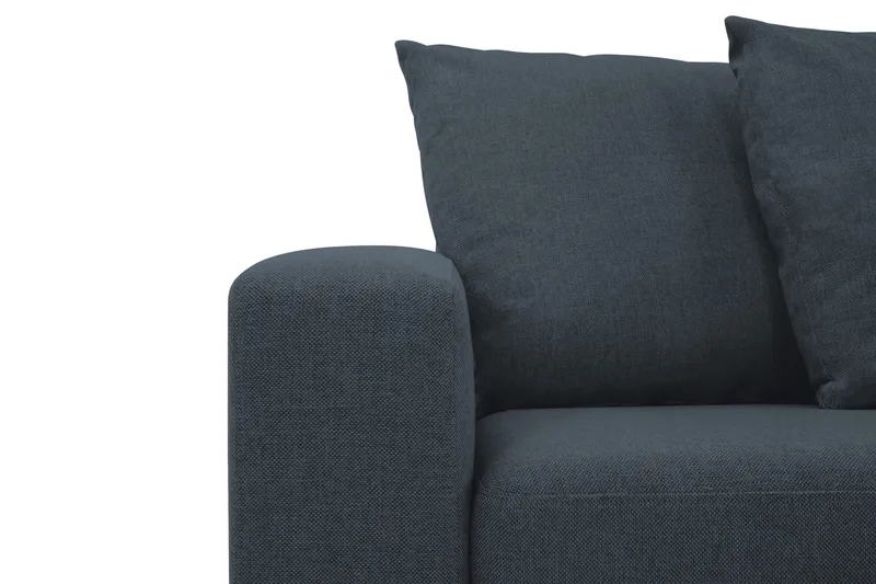 Crazy 4-sits Högervänd L-formad Schäslongsoffa i Tyg inkl Kuvertkuddar - Blå - Möbler - Vardagsrum - Soffor - Divansoffa & schäslong