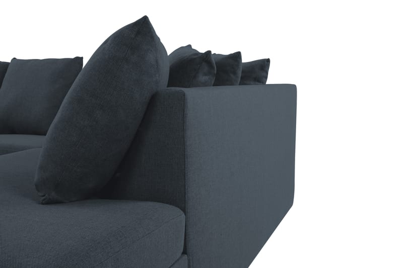 Crazy 4-sits Högervänd L-formad Schäslongsoffa i Tyg inkl Kuvertkuddar - Blå - Möbler - Vardagsrum - Soffor - Divansoffa & schäslong