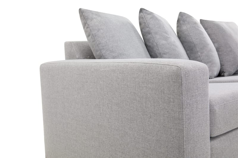 Crazy 4-sits Högervänd L-formad Schäslongsoffa i Tyg inkl Kuvertkuddar - Grå - Möbler - Vardagsrum - Soffor - Divansoffa & schäslong