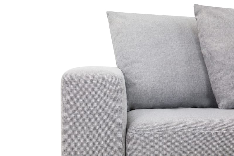 Crazy 4-sits Högervänd L-formad Schäslongsoffa i Tyg inkl Kuvertkuddar - Grå - Möbler - Vardagsrum - Soffor - Divansoffa & schäslong