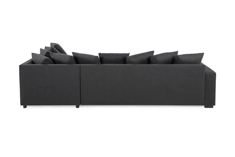 Crazy 4-sits Högervänd L-formad Schäslongsoffa i Tyg inkl Kuvertkuddar - Mörkgrå - Möbler - Vardagsrum - Soffor - Divansoffa & schäslong