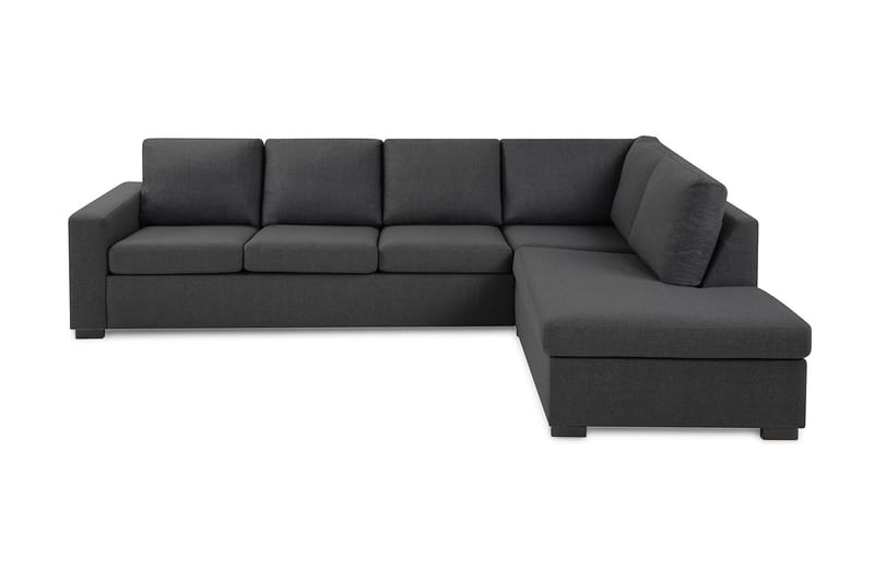 Crazy 4-sits Högervänd L-formad Schäslongsoffa i Tyg - Mörkgrå - Möbler - Vardagsrum - Soffor - Divansoffa & schäslong