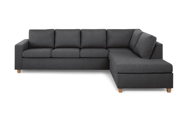 Crazy 4-sits Högervänd L-formad Schäslongsoffa i Tyg - Mörkgrå - Möbler - Vardagsrum - Soffor - Divansoffa & schäslong